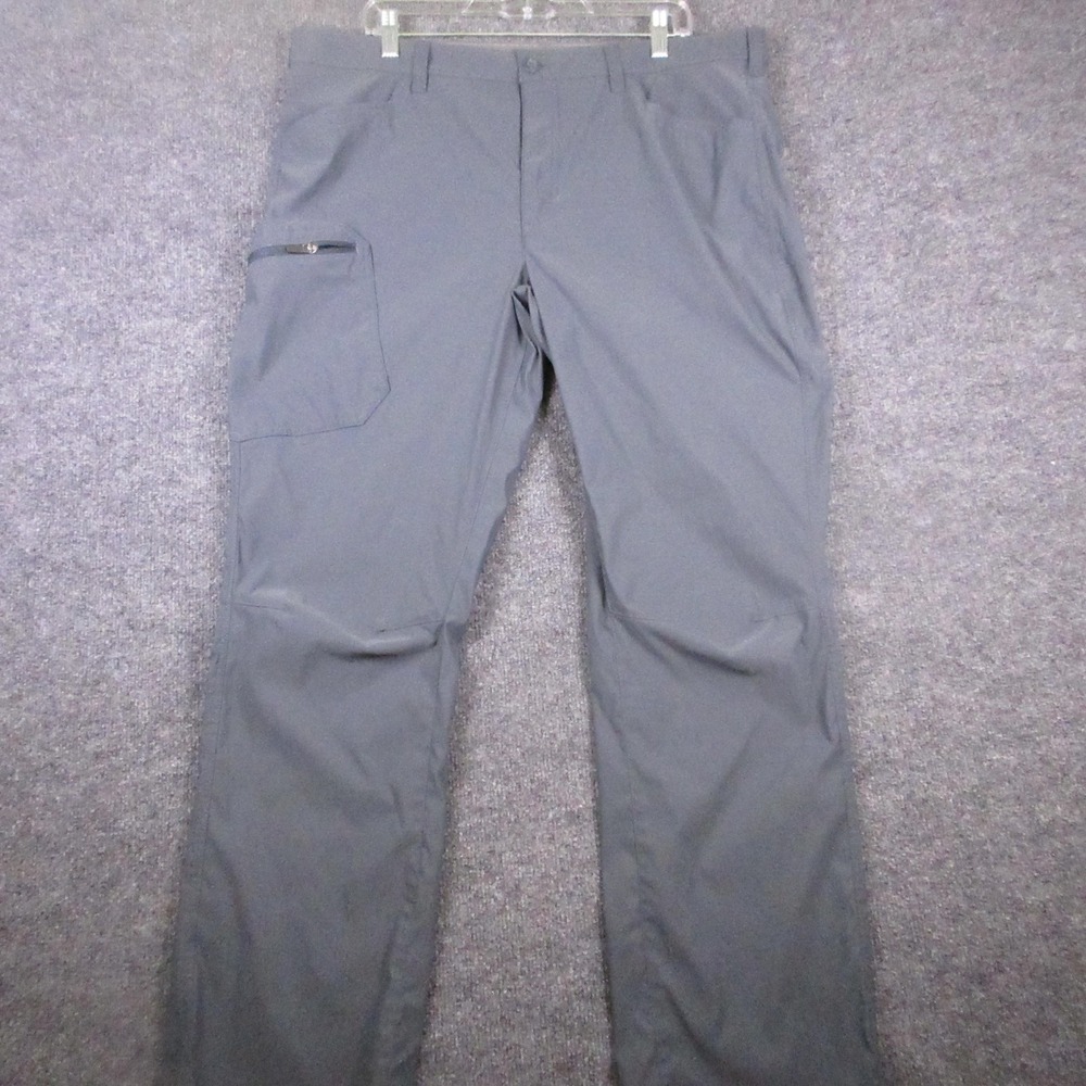 Eddie Bauer Pants Mens 40x31 Gray Cargo Stretch Nylon Straight Leg Hiking
